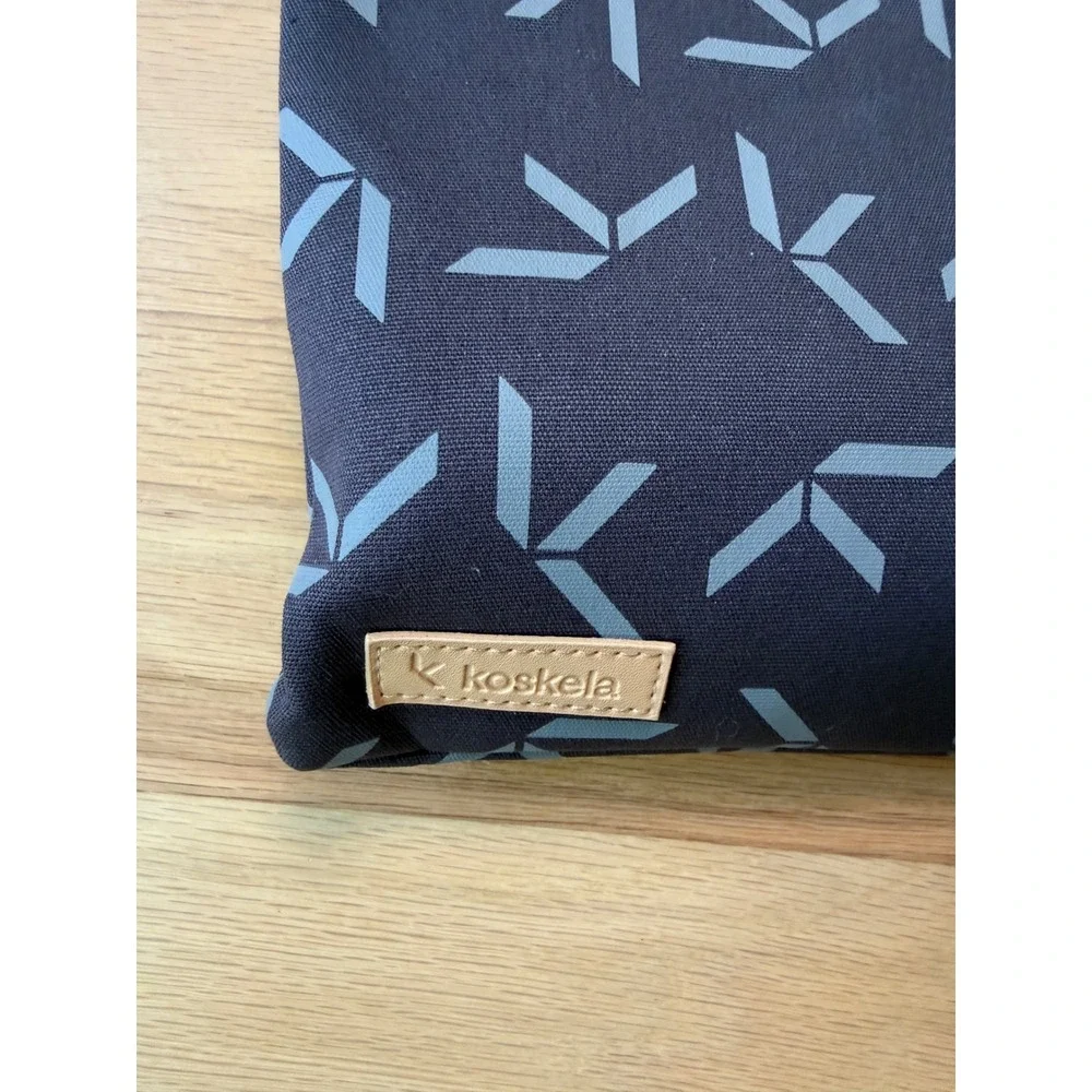 NWT KOSKELA Qantas Amenity Pouch Unisex Navy Blue Geometric Canvas Travel Bag OS